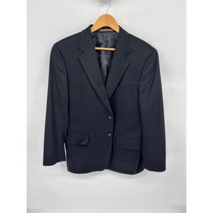 Tasso Elba Black 100% Cashmere Blazer Jacket Men Size 42Regular